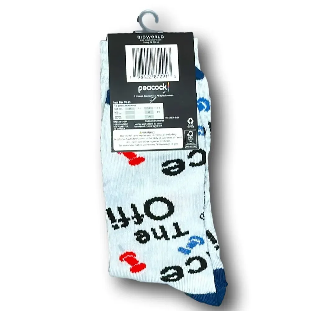 3/$20 The Office TV Show Funny Novelty Crew Socks - NWT